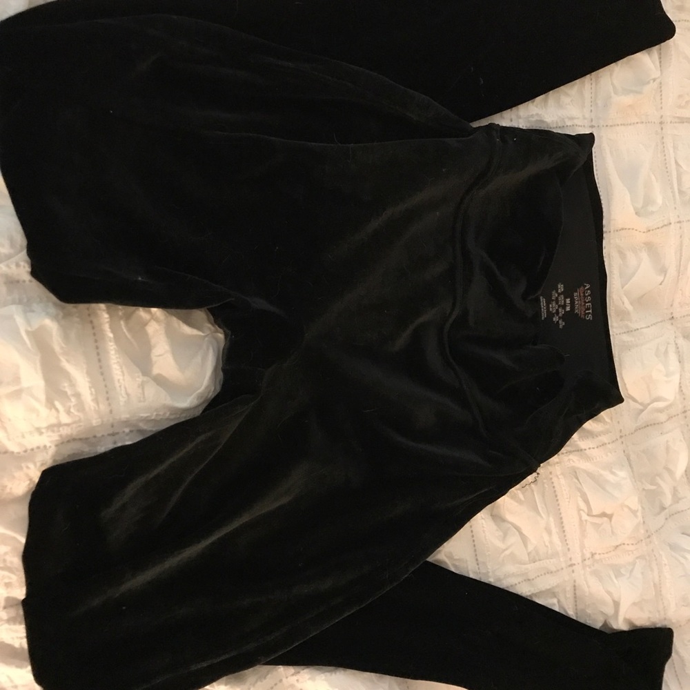 Black Spanx velvet leggings